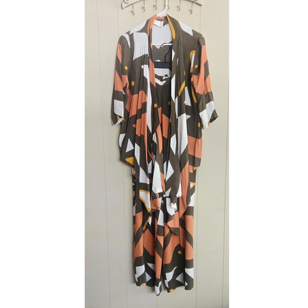 Bel Kazan Exclusive Design Geometric Blouse Size OS & Slack Size S Ladies Set